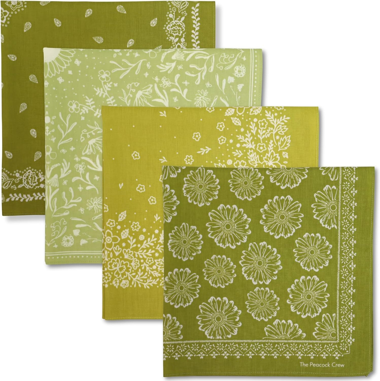 Premium Soft Cotton Bandanas Pack for Men and Women Paisley 22 x 22 inches | Amazon (US)