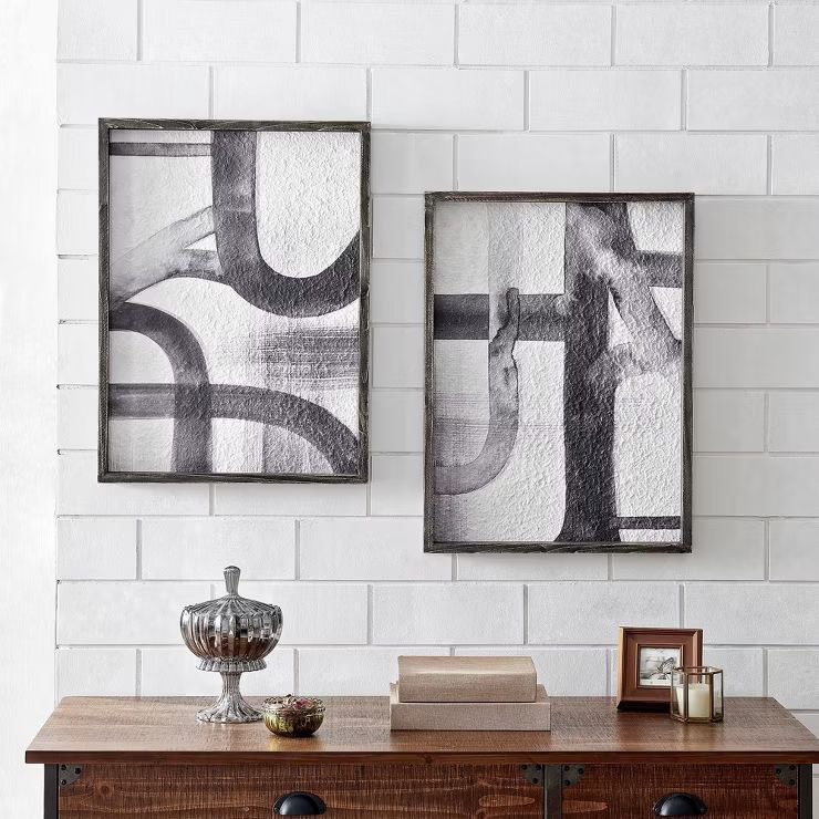 2pc Mateo Framed Wall Art Set Black - FirsTime | Target