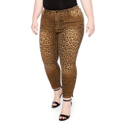 Bold Elements Leopard Lace Up Jeans | JCPenney