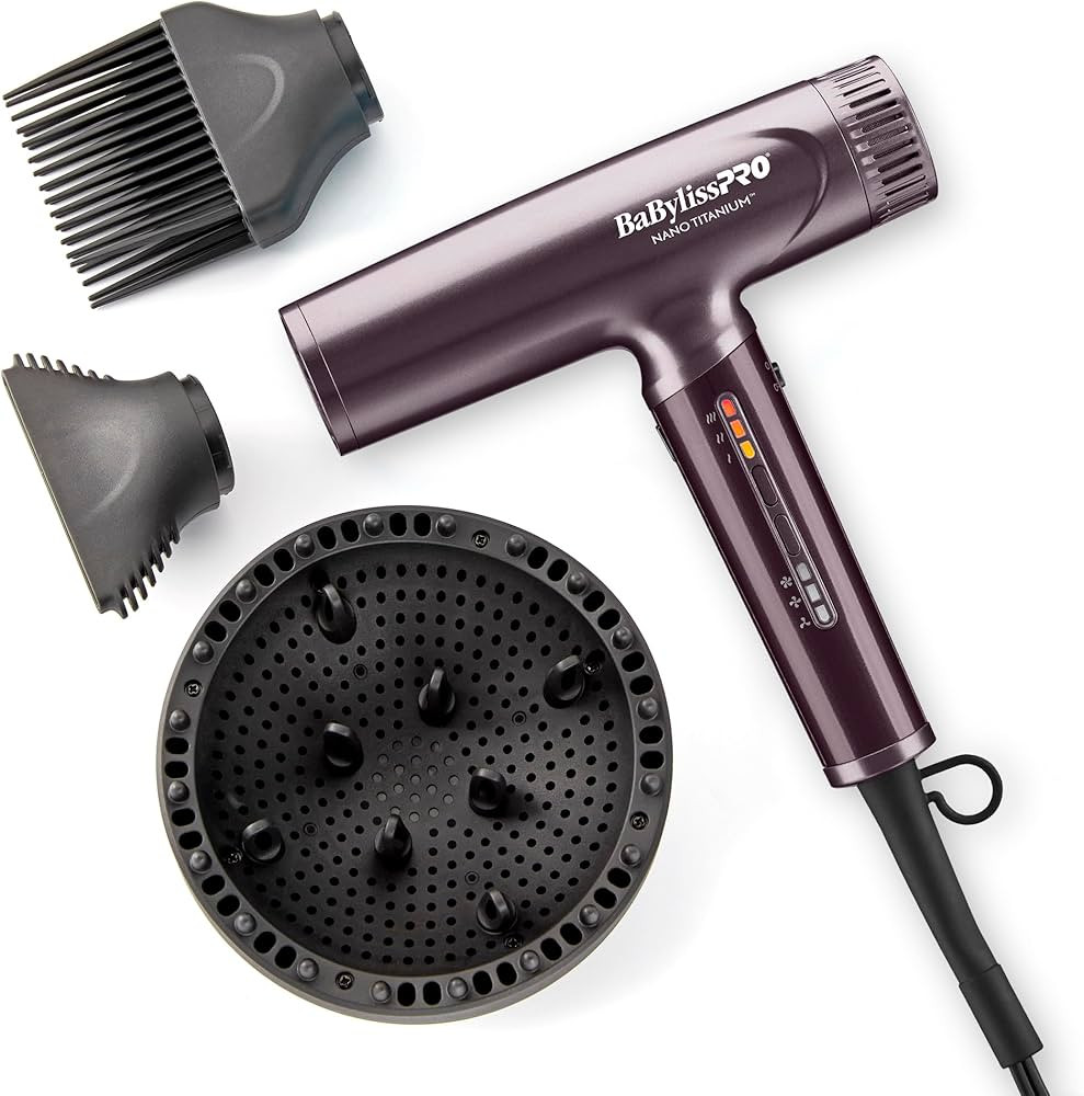 Nano Titanium Professional Nano Light Ionic Dual-Voltage Lightweight Hair Dryer, Portable Travel ... | Amazon (US)