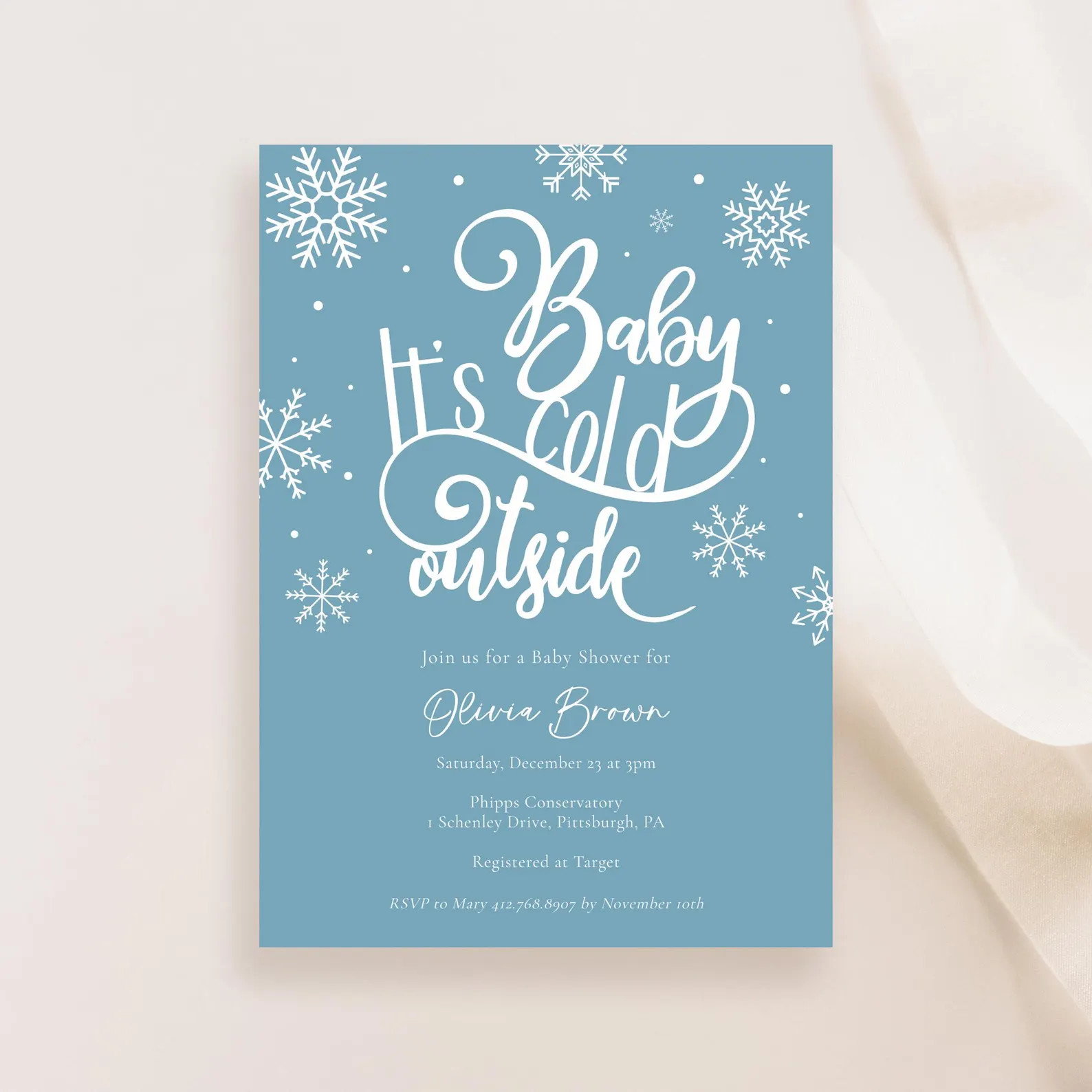 Baby It's Cold Outside Baby Shower Invitation | Winter Wonderland, Editable Template, Snowflakes,... | Etsy (US)