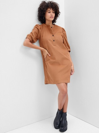 Corduroy Puff Sleeve Mini Dress | Gap Factory