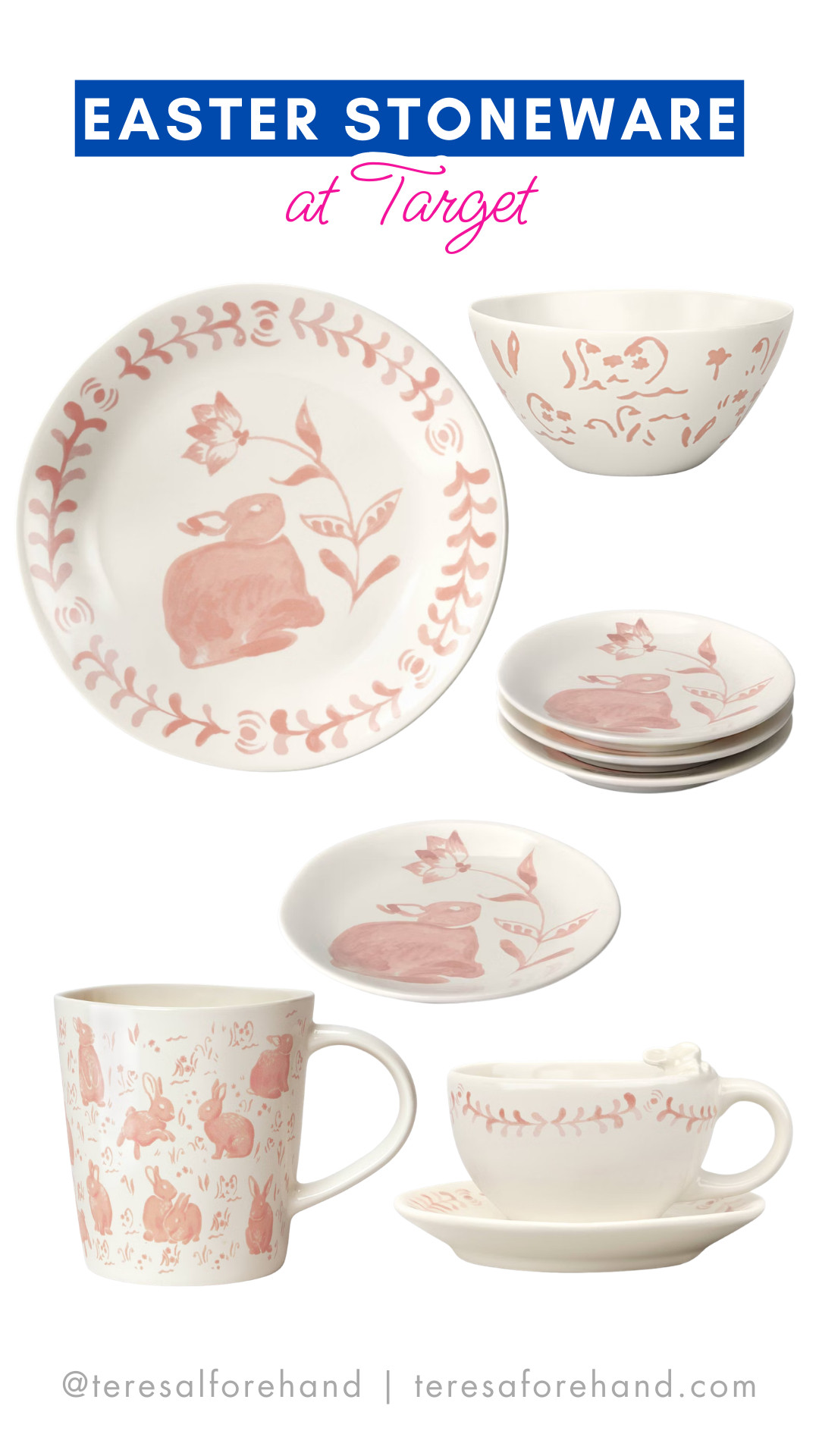This pink bunny table setting is too adorable for Easter and spring! 

 #LTKSeasonal #LTKHome