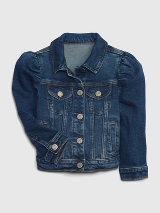 Toddler Puff Sleeve Denim Jacket with Washwell | Gap (US)
