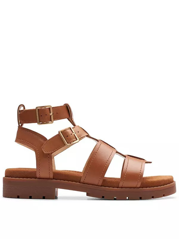 Clarks Orinoco Cove Leather Gladiator Sandals - Tan | Very (UK)