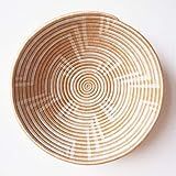 16" X-Large African Basket- Luhano/Rwanda Basket/Woven Bowl/Sisal & Sweetgrass Basket/Tan, White | Amazon (US)