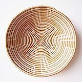 16" X-Large African Basket- Luhano/Rwanda Basket/Woven Bowl/Sisal & Sweetgrass Basket/Tan, White | Amazon (US)