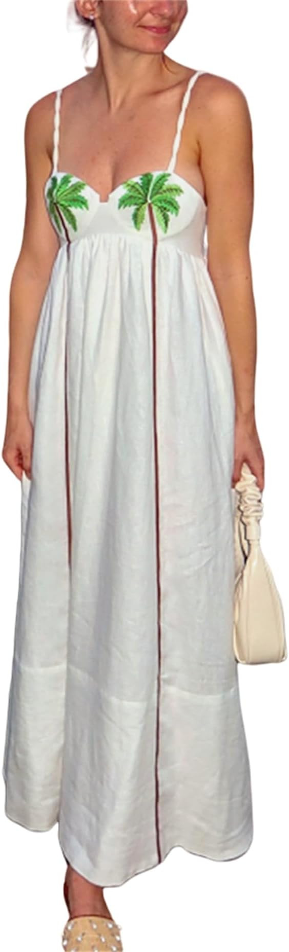 Yuemengxuan Boho Maxi Dresses for Women Spaghetti Strap Flowy Smocked Long Dress Casual Summer Va... | Amazon (US)