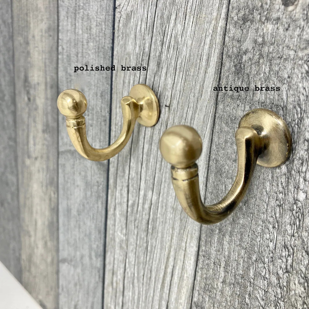 Solid Brass Hook | Polished Brass | Antique Brass | Bathroom | Hallway | Kitchen - Etsy | Etsy (US)