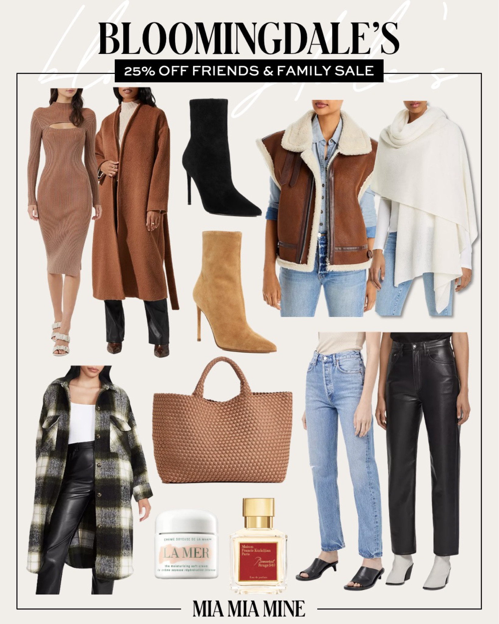 Bloomingdale’s friends & family sale - take 25% off 
Cashmere scarf
Agolde jeans
Aqua suede booties
French connection sweater dress
Plaid Shacket 



#LTKsalealert #LTKstyletip #LTKSeasonal