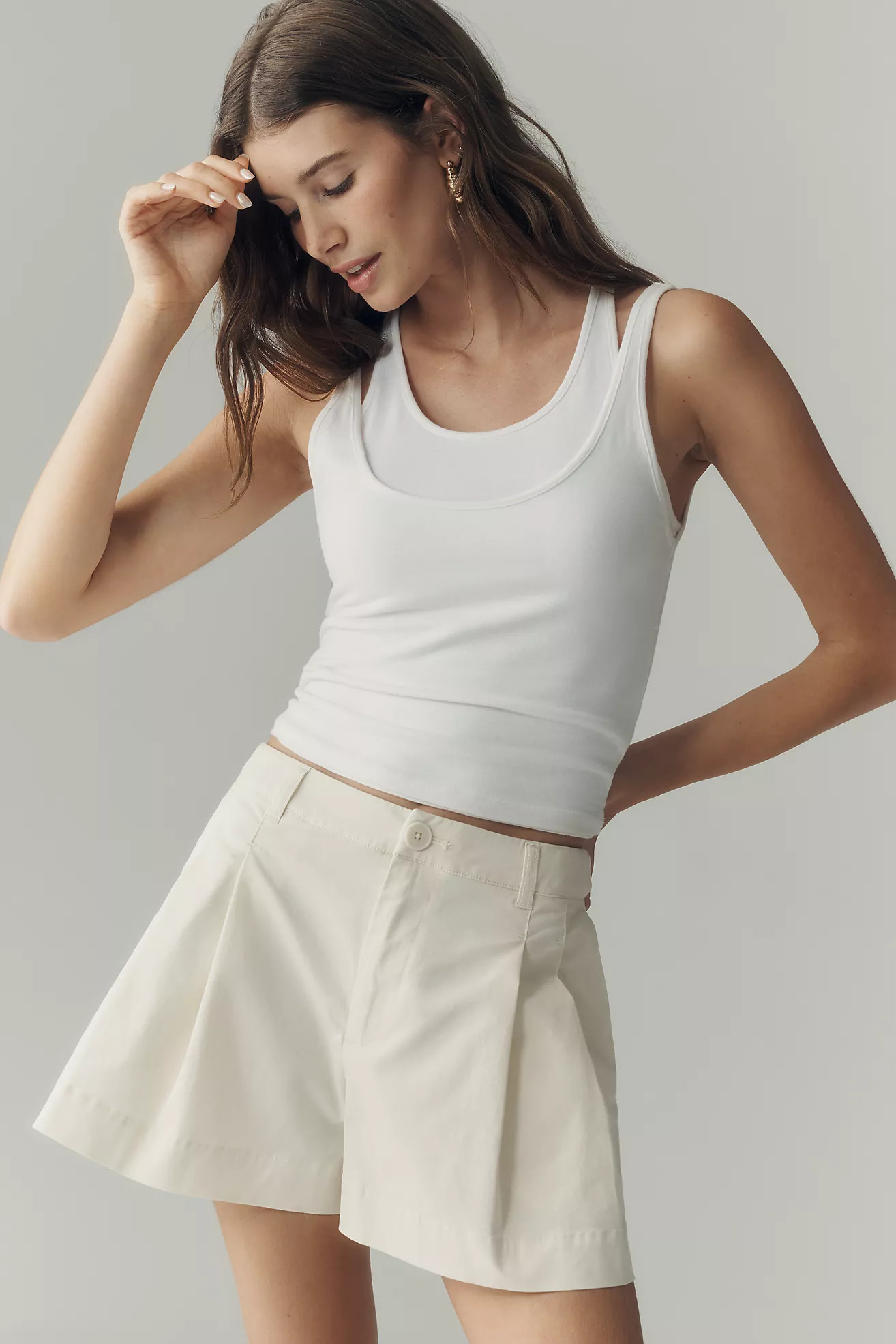 By Anthropologie Cotton Pleated Shorts | Anthropologie (US)