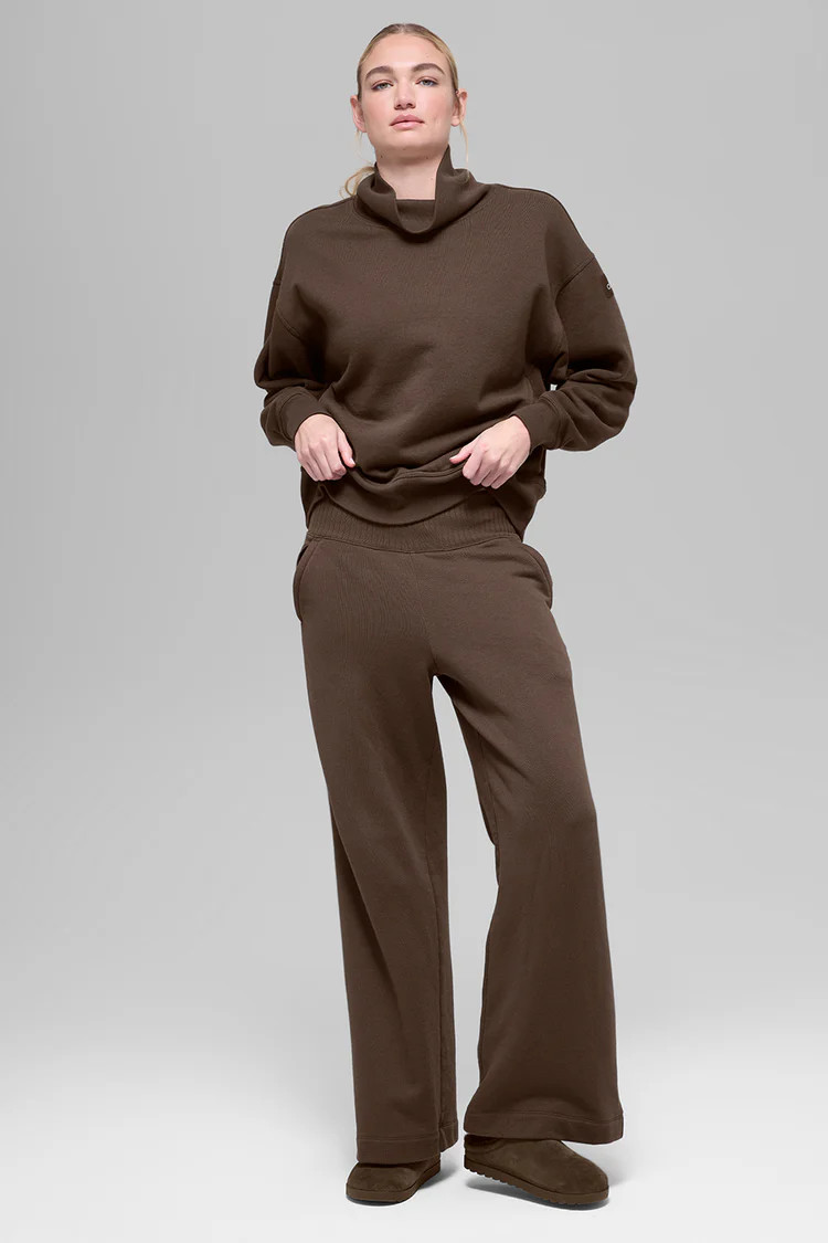 Serenity Wide Leg Sweatpant - Espresso | Alo Yoga (US)