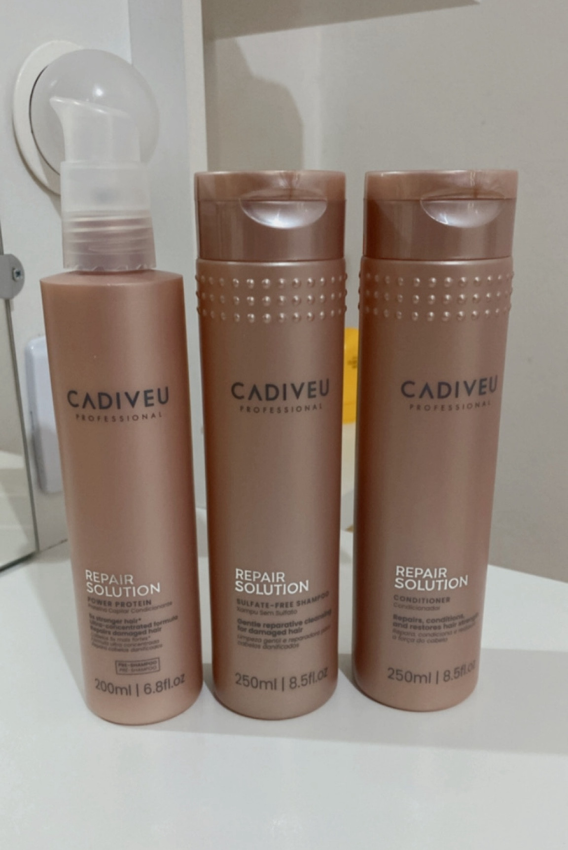 Amando essa linha da Cadiveu, pré shampoo, shampoo, e condicionador, umas das minhas linhas favoritas e muito cheirosa 🤎✨
