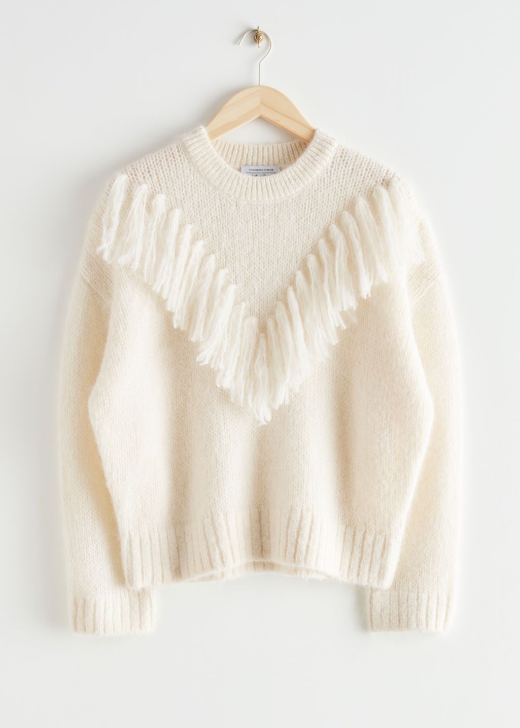 Fringe Knit Sweater - Cream - Sweaters - & Other Stories US | & Other Stories US