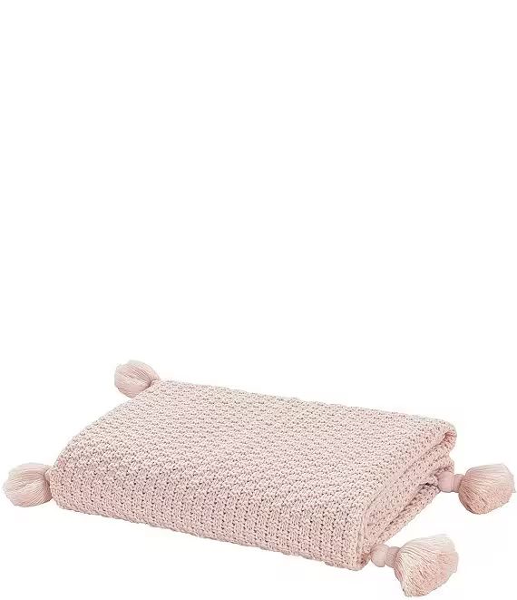 Millie Basket Weave Knit Tassel Throw | Dillard's