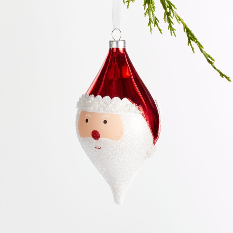 Vintage Drop Santa Christmas Tree Ornament + Reviews | Crate and Barrel | Crate & Barrel
