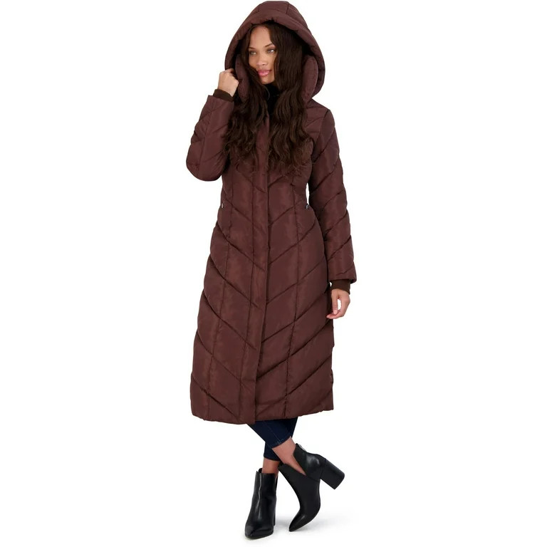 Steve Madden Women's Long Maxi Winter Puffer Coat | Walmart (US)