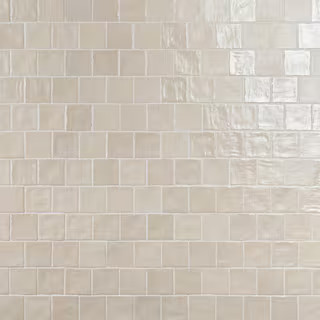 Amagansett Sand Dune Cream 4 in. x 4 in. Mixed Finish Ceramic Wall Tile (5.38 sq. ft. / case) | The Home Depot