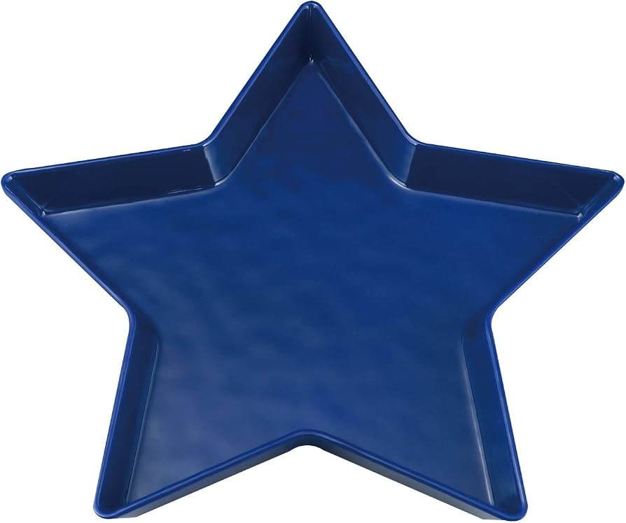 Supreme Housewares Patriotic Star Shaped Dinner Plate, Melamine Serving Plate for 4th of July, In... | Amazon (US)