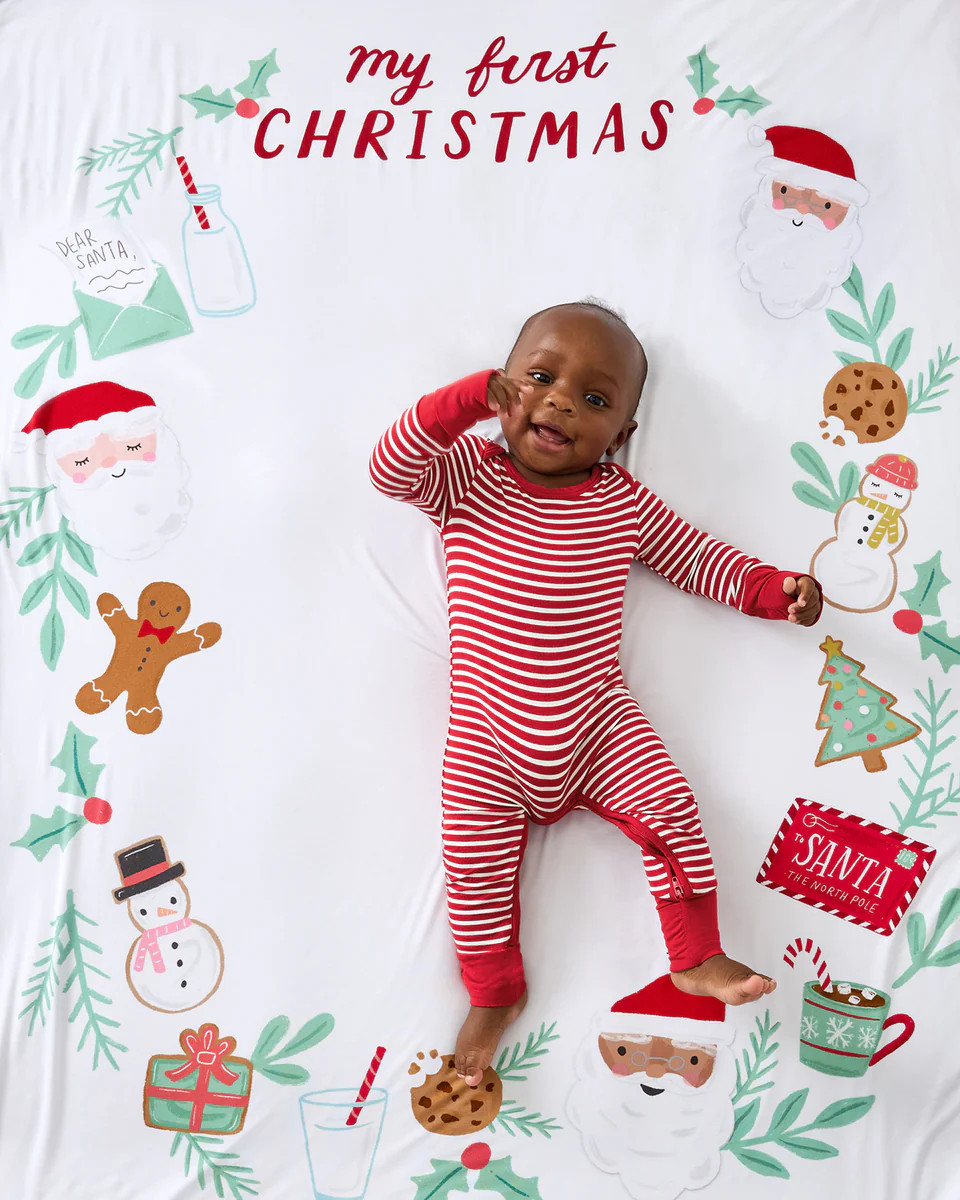 My First Christmas Milestone Plush Cloud Blanket¨ *Seconds Quality* | Little Sleepies