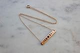 Rose Gold Moon Phase Bar Necklace, 14k Rose Gold Filled Chain, Moon Phase Jewelry | Amazon (US)