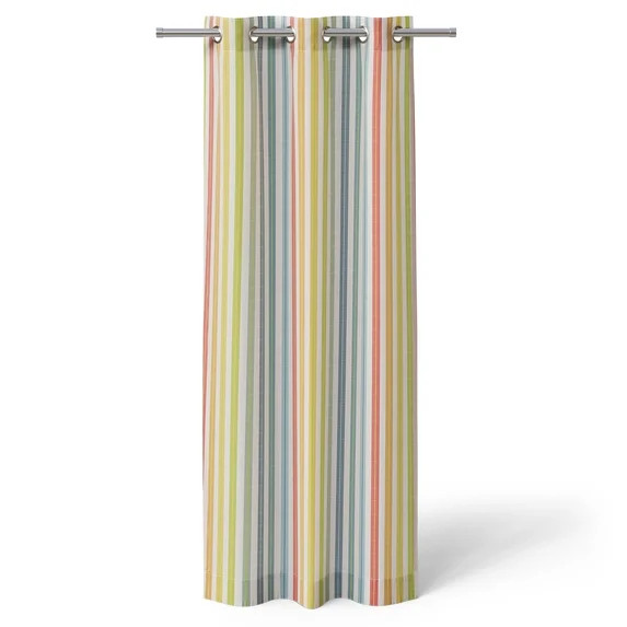 Mainstays Kids Rainbow Multicolor Stripe Light Filtering Grommet Single Curtain Panel, 38" W x 63... | Walmart (US)