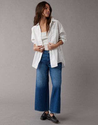 AE Perfect Button-Up Shirt | Aerie