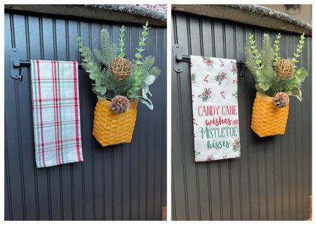 Love this little setup on my island! Simply change out the towel and basket filler for every season/holiday! 🌲 🎁 

#LTKHoliday #LTKSeasonal #LTKhome