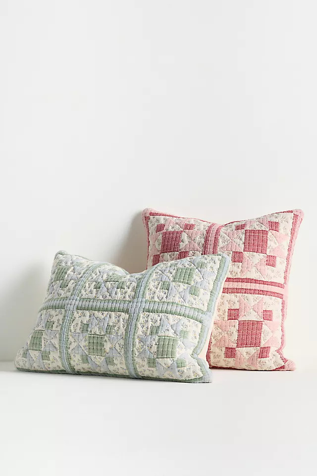 Demitria Cotton Jacquard Woven Pillow | Anthropologie (US)
