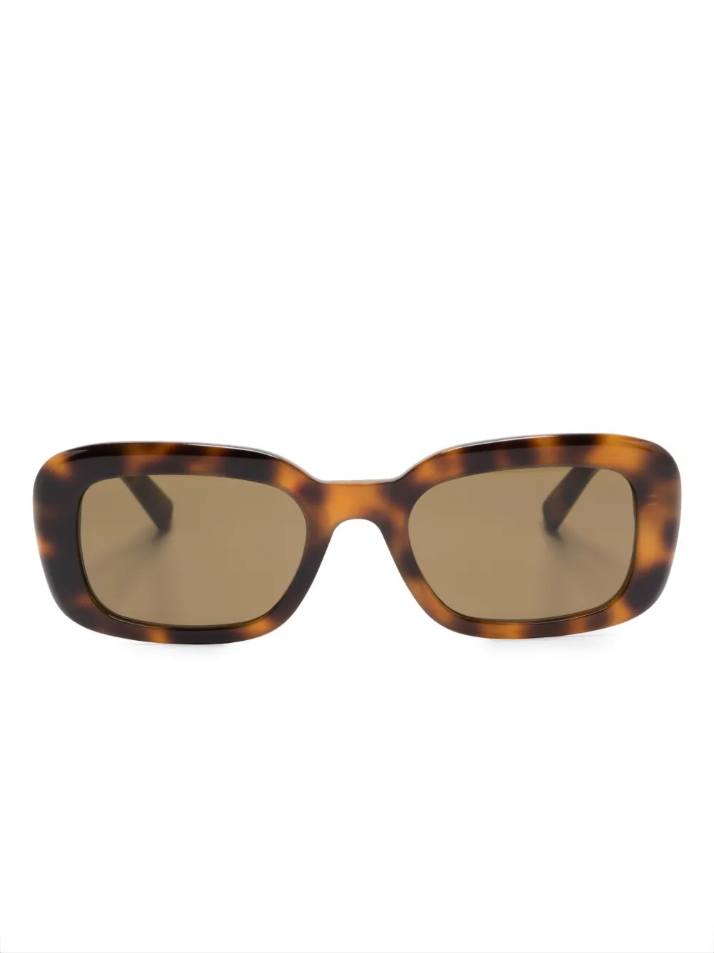 Saint Laurent Eyewear tortoiseshell-effect rectangle-frame Sunglasses | Brown | FARFETCH UK | Farfetch Global