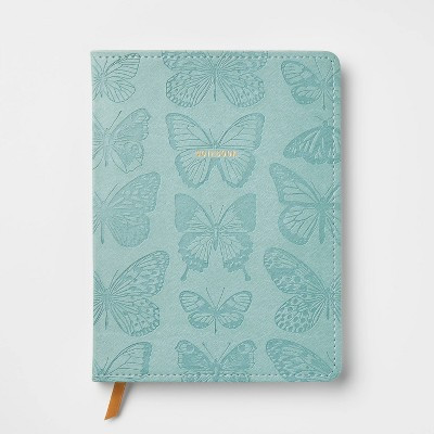 240pg Ruled Journal 8"x6" Butterfly Embossed - Threshold™: Soft Cover, Narrow Lined, Teen & Adult Notebook | Target