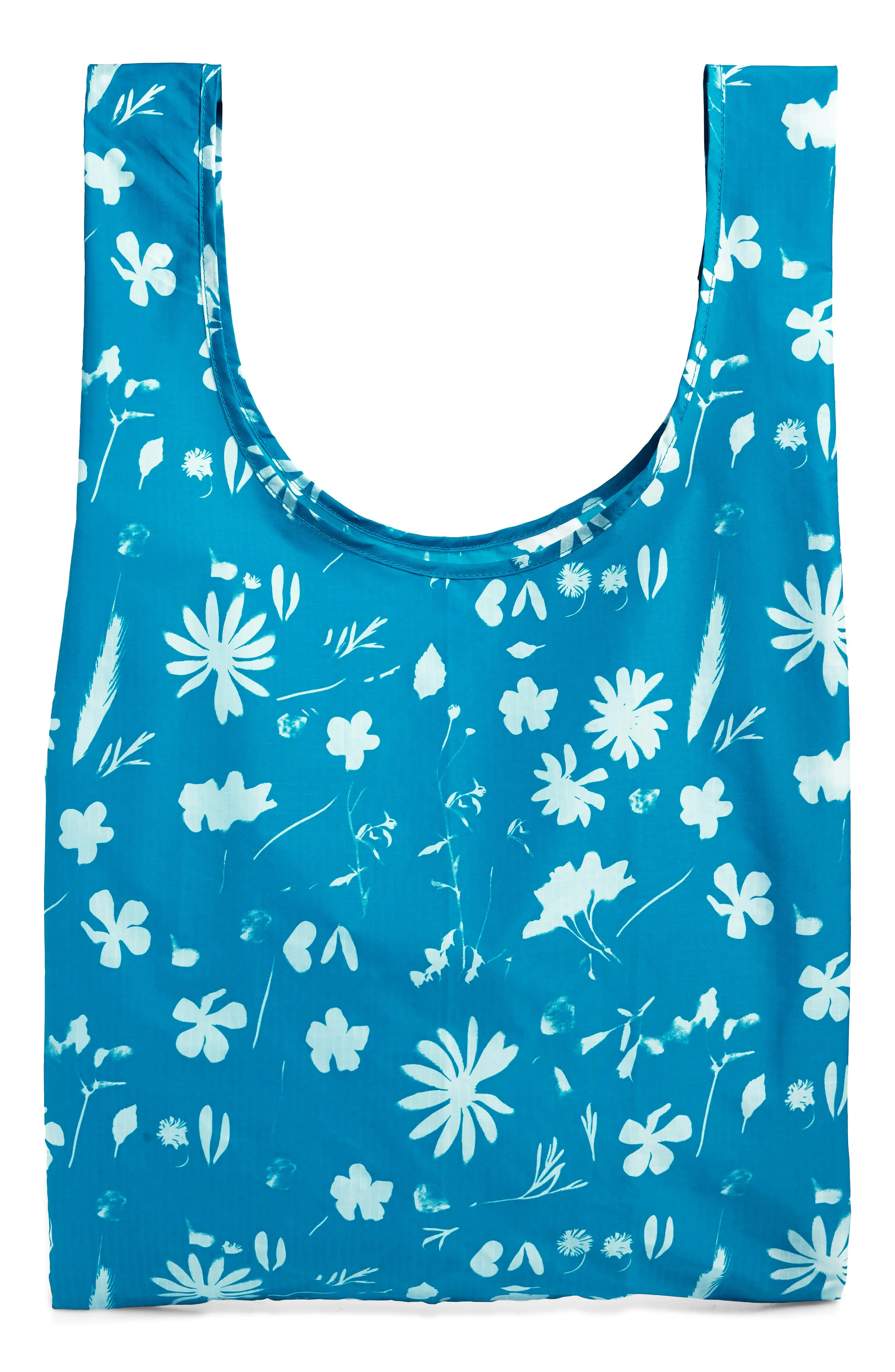 Standard Baggu Nylon Tote in Floral Sun Print Blue at Nordstrom | Nordstrom