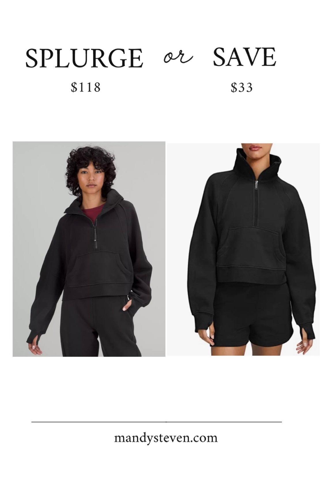 Lululemon 1/2 zip scuba pullover splurge vs save amazon on sale $33 affordable finds #LTKGiftGuide

#LTKsalealert #LTKfit