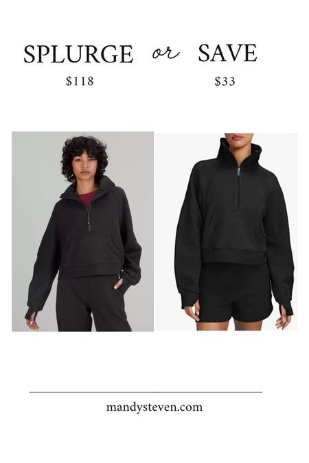 Lululemon 1/2 zip scuba pullover splurge vs save amazon on sale $33 affordable finds #LTKGiftGuide

#LTKsalealert #LTKfit