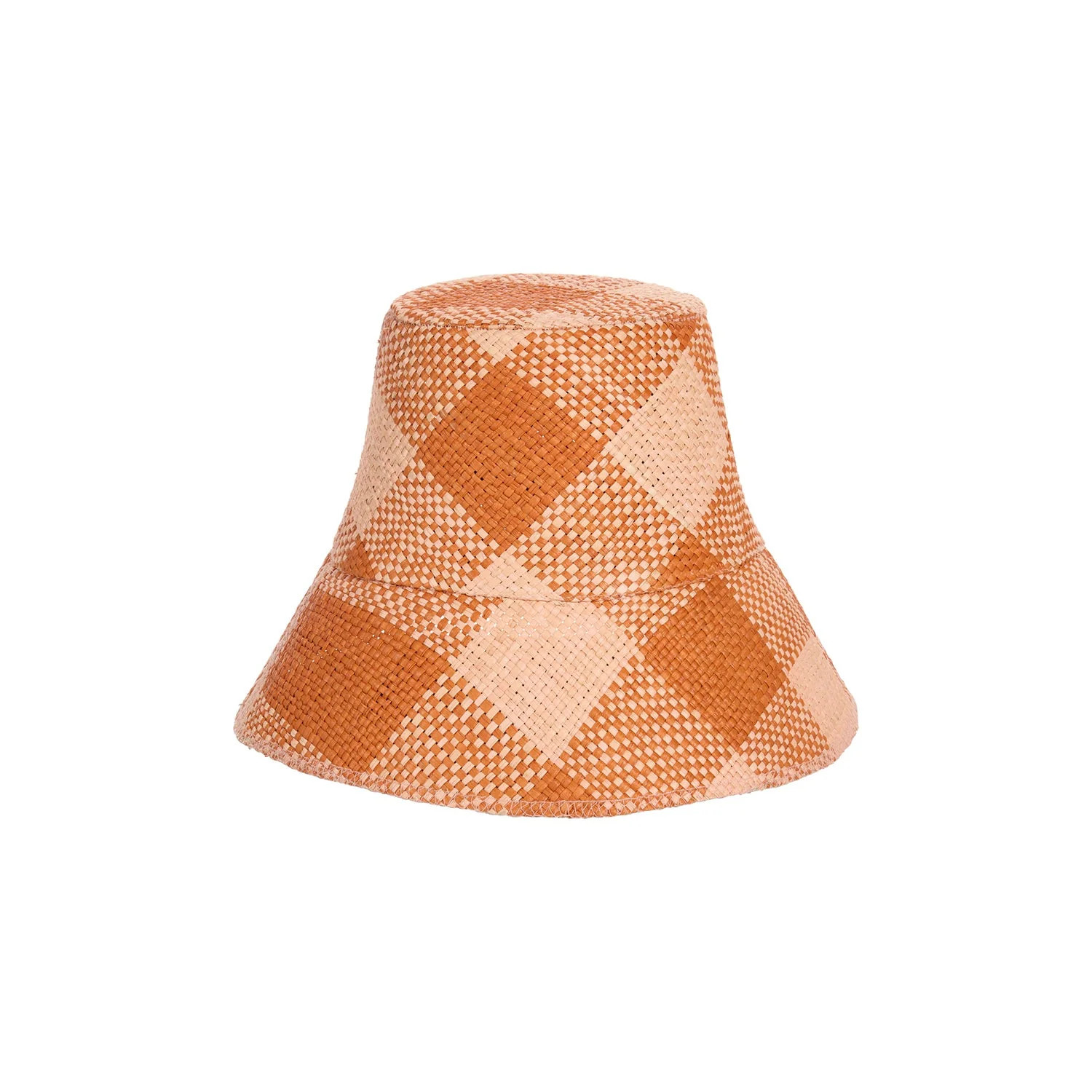 Cebu - Gingham Panama Straw Bucket Hat | Artesano | Artesano