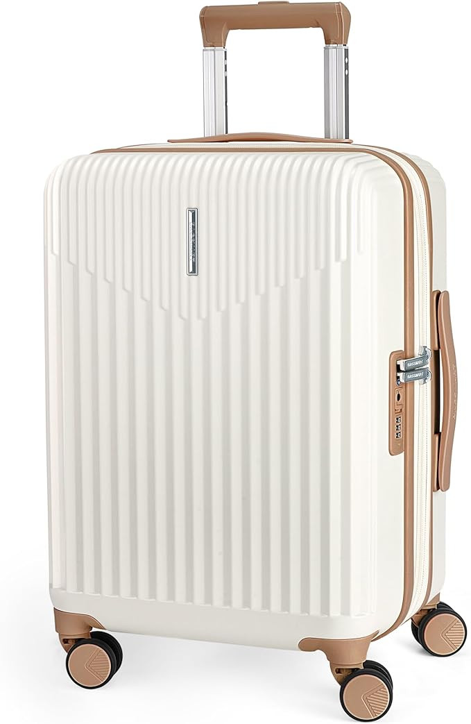 BAGSMART Carry On Luggage 22x14x9 Airline Approved with Spinner Wheels,100% PC Hardside Expandabl... | Amazon (US)