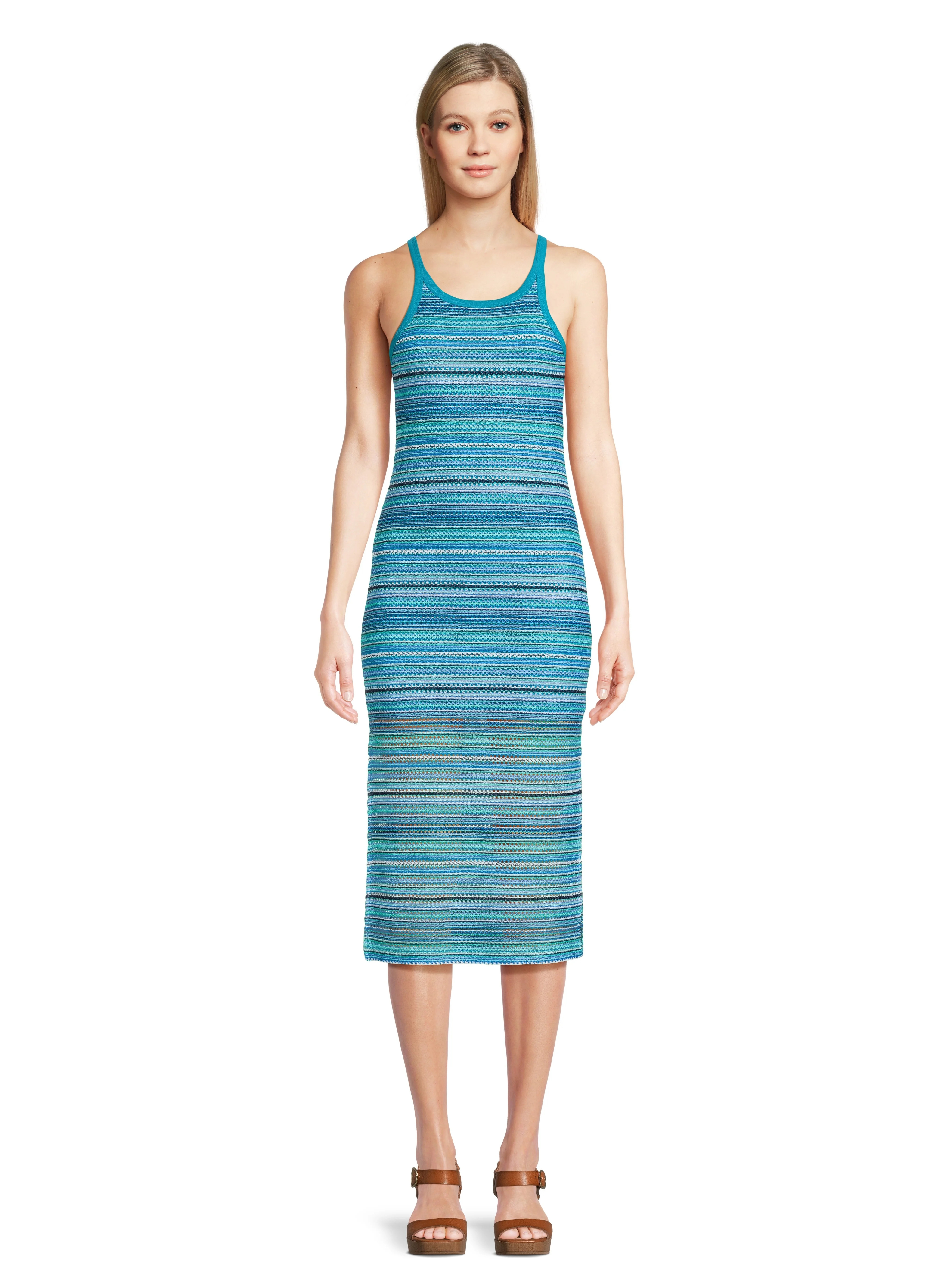 No Boundaries Women's Juniors Stripe Tank Dress, Sizes XS-XXXL | Walmart (US)