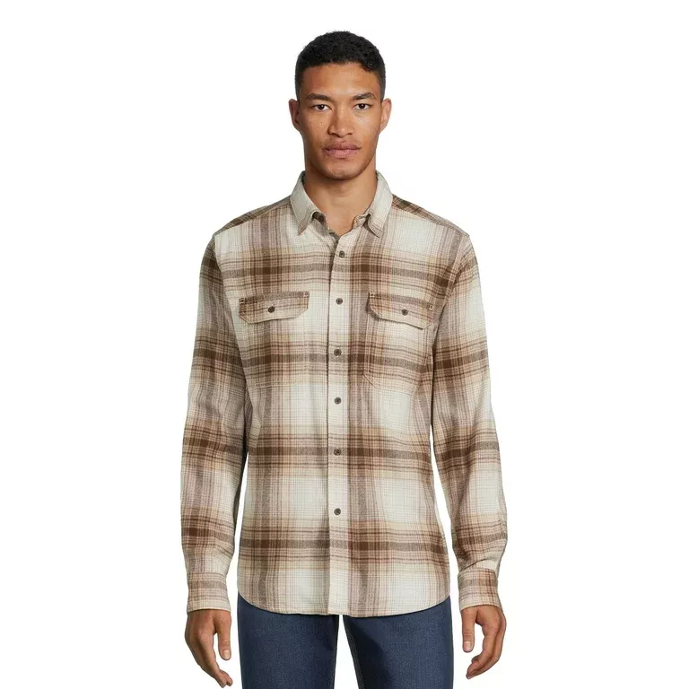 george men's long sleeve flannel shirt