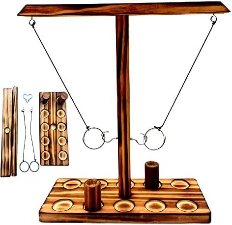 Ring toss Game for Adults and Kids, Ring toss with Shot Ladder, Larger Base to Ensure Stability, Fas | Amazon (US)