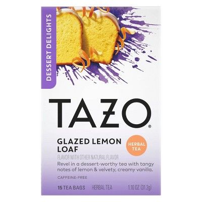 Tazo Glazed Lemon Loaf Dessert Delights Tea Bags - 15ct | Target