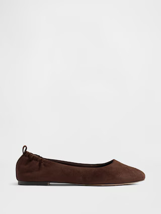 Vegan Suede Ballet Flats | Gap (US)