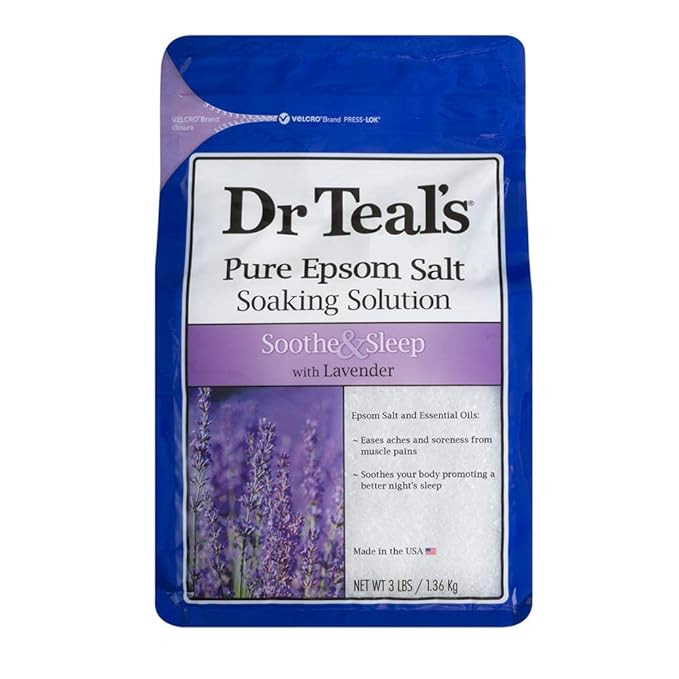 Dr Teal's Epsom Salt Soaking Solution, Soothe & Sleep, Lavender, 3lbs | Amazon (US)