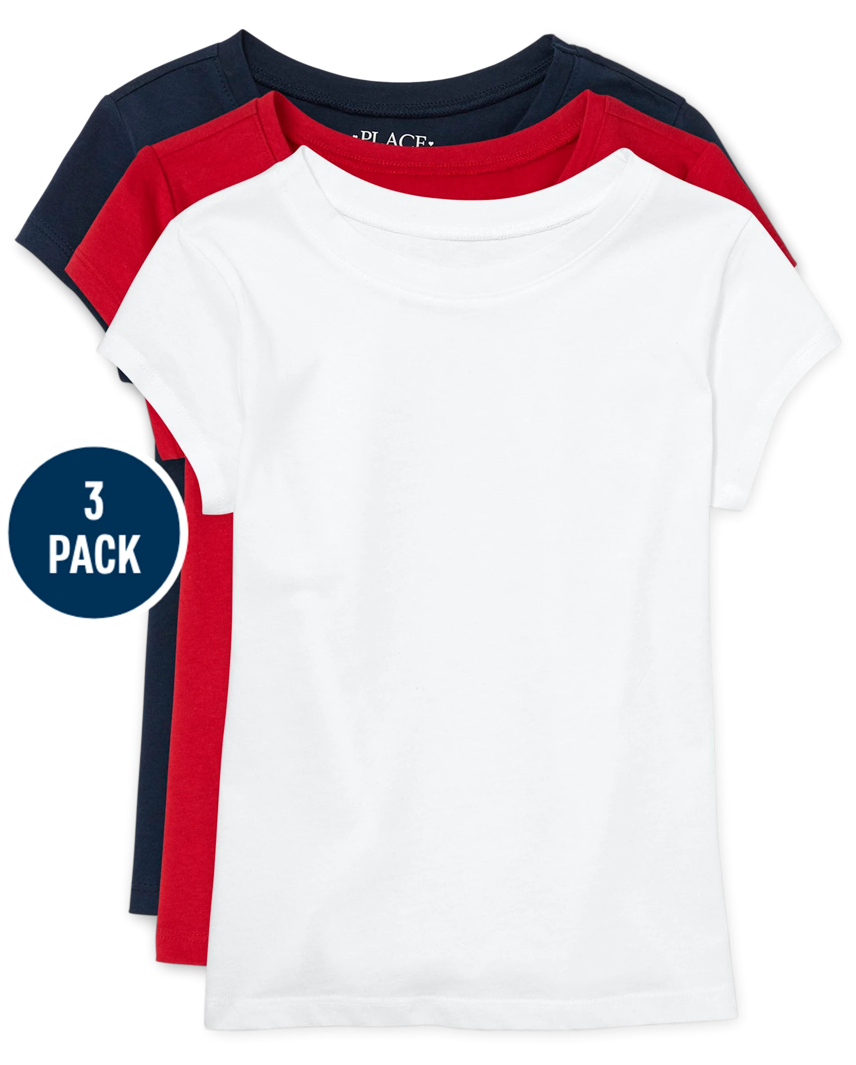 Girls Basic Layering Tee 3-Pack - white | The Children's Place
