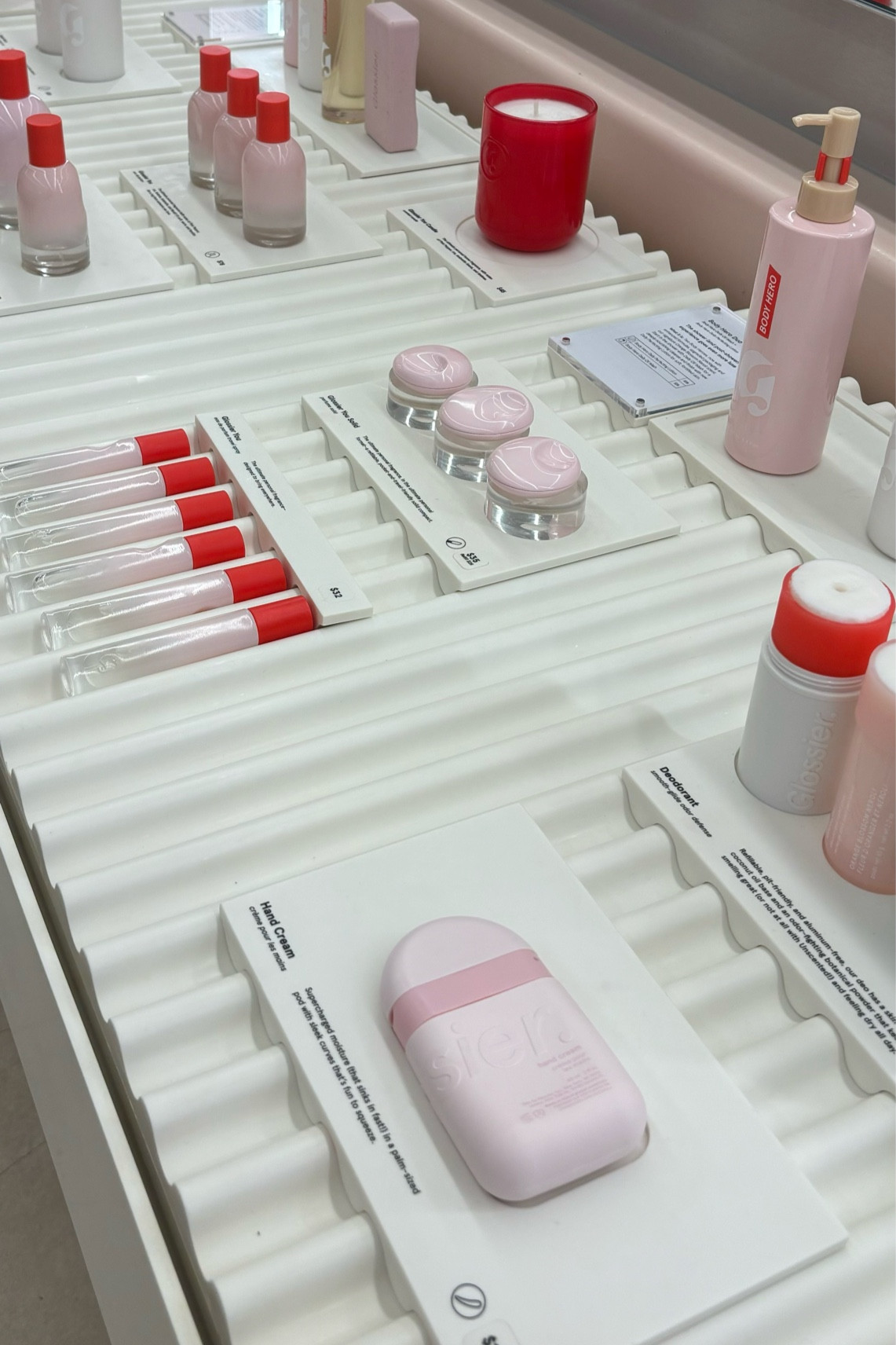 glossier body care products + prices:

glossier you perfume $78
glossier you mini spray $32
glossier you solid perfume $32
glossier red candle $45
glossier pink candle $45
glossier deodorant $23
glossier deodorant refill $18
glossier hand cream $20
glossier exfoliating bar $18
glossier dry touch oil mist $30
glossier body daily oil wash $28
glossier daily perfecting lotion $28


#LTKBeauty #LTKFindsUnder50