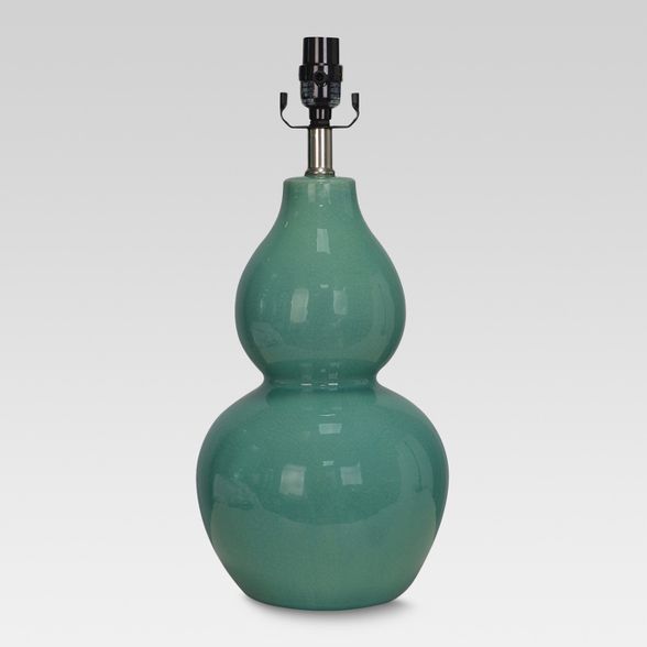 Double Gourd Ceramic Large Lamp Base Aqua - Threshold™ | Target