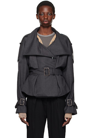Acne Studios - Gray Wool Jacket | SSENSE