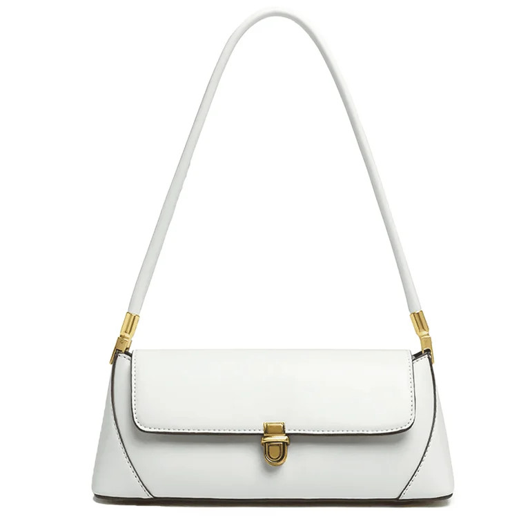 Farcauo Shoulder Bags Vintage Small Purses for Women White Pu Leather Tote Handbags | Walmart (US)