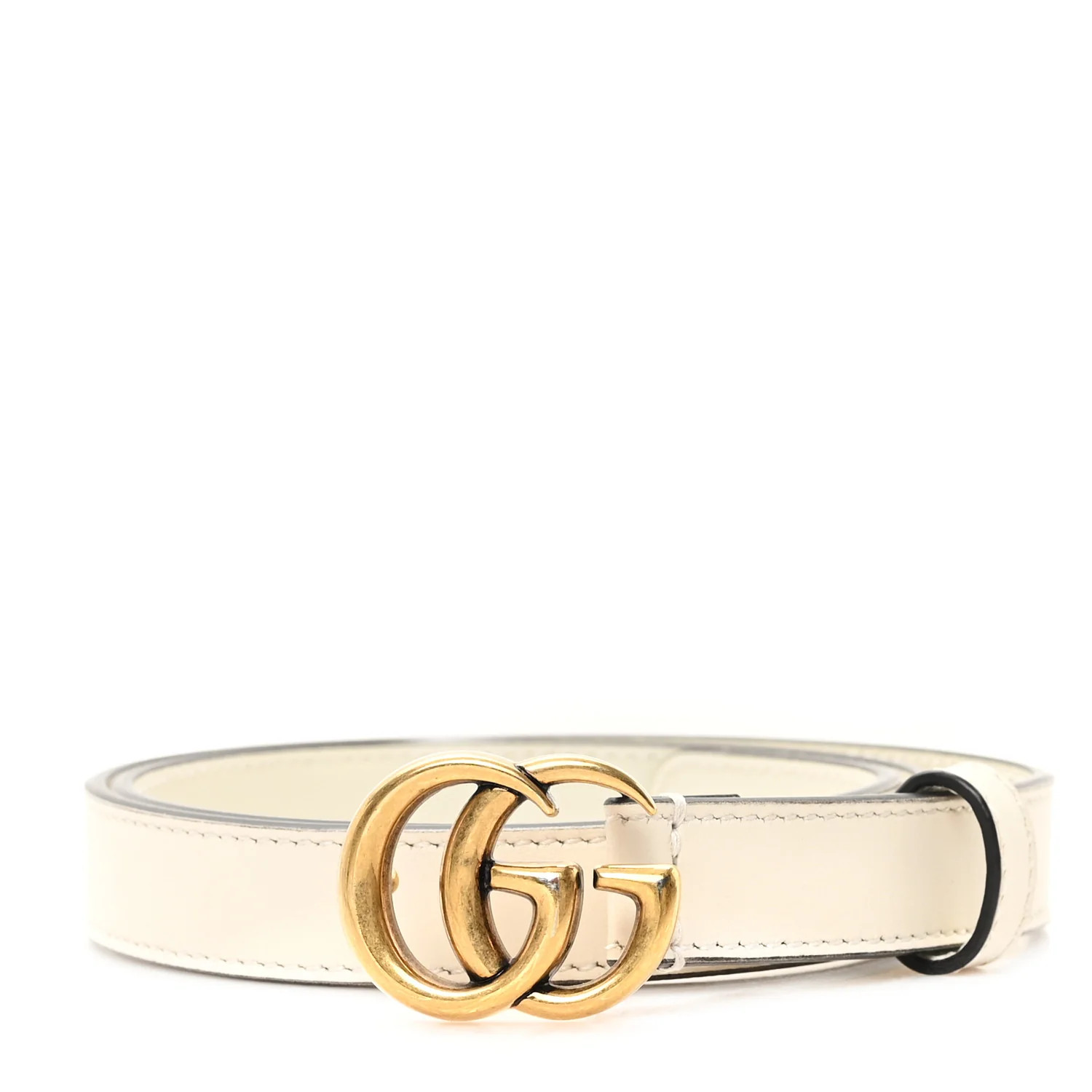 Gucci Calfskin Double G 20mm Belt 75 30 Mystic White 1709823 | FASHIONPHILE (US)