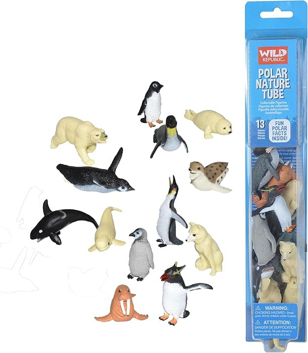 Wild Republic Polar Nature Tube, Arctic Animals, Kids Gifts, Educational Toys, Party Favors, 13-P... | Amazon (US)