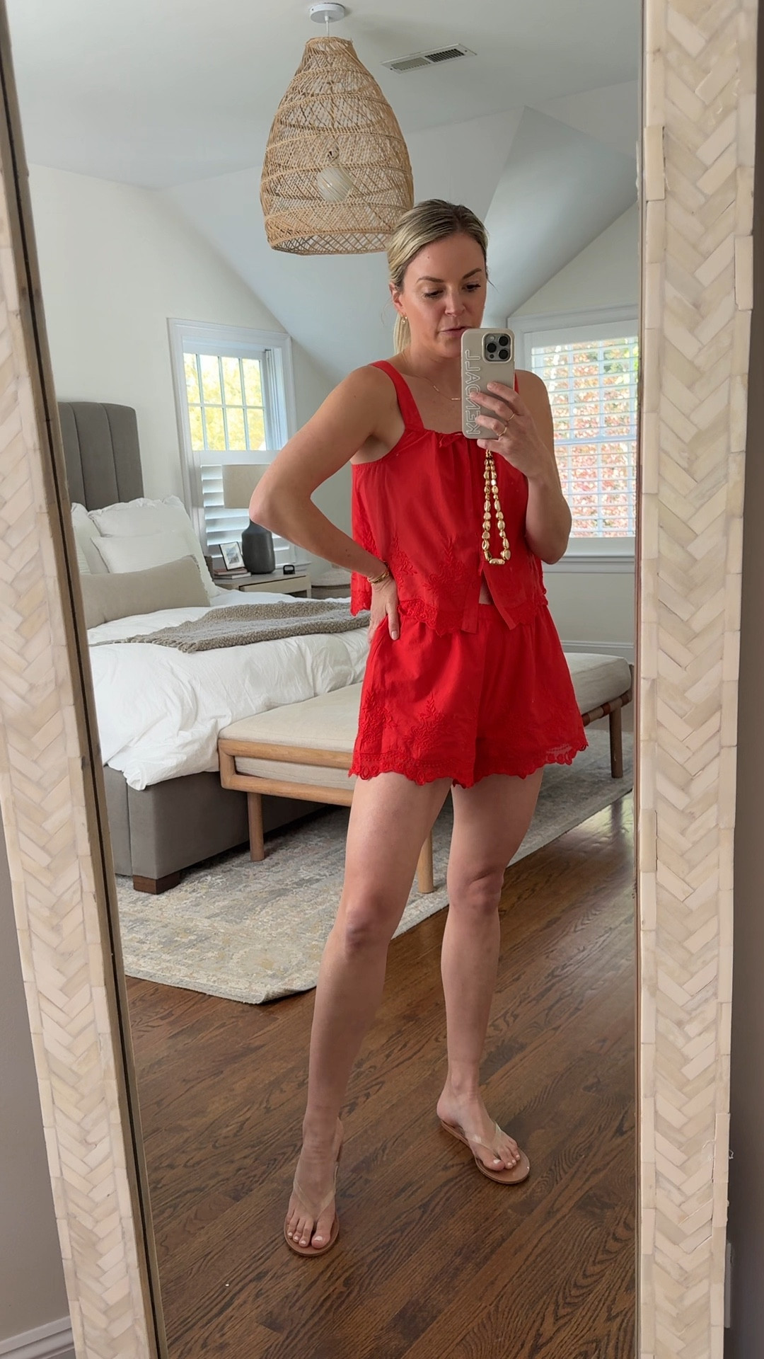 50% off at old navy! Love this matching set and was torn between this red or white color. I went size small/tts in both and the shorts are lined 

#LTKSaleAlert